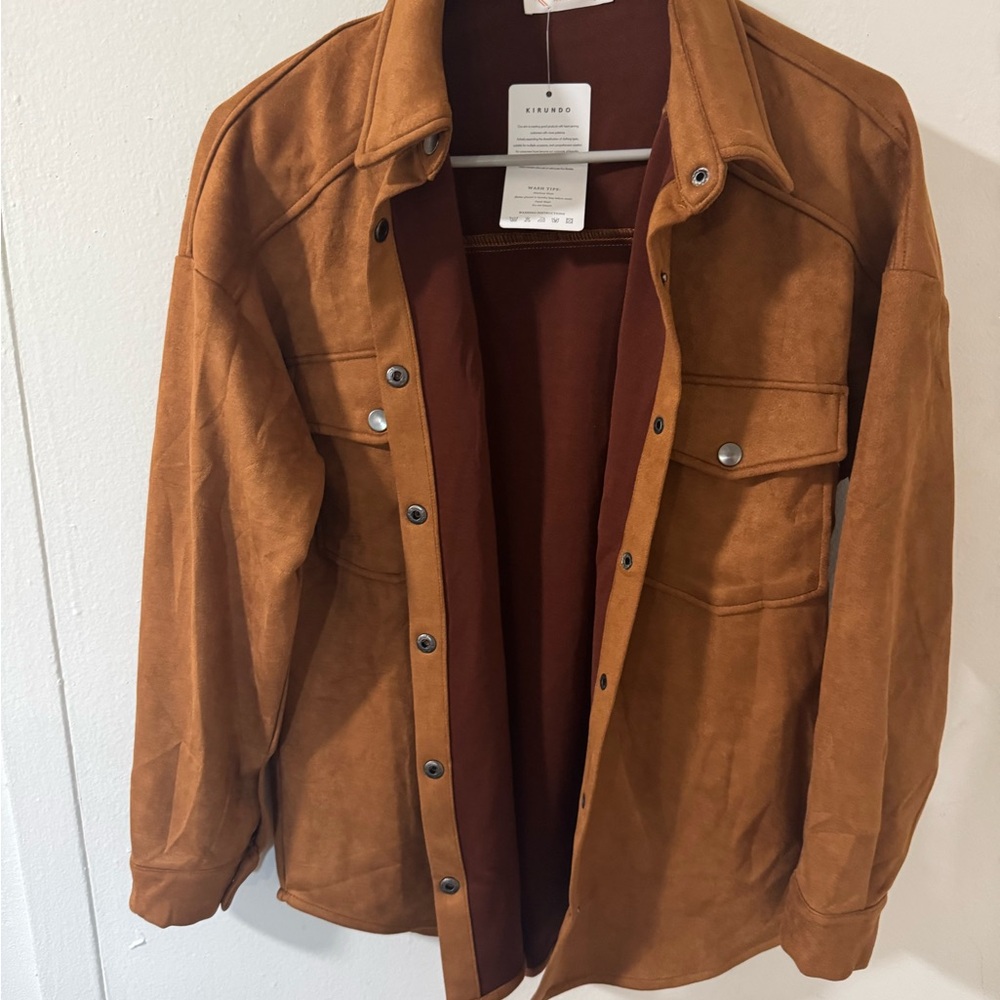 Ksubi Brown Suede Shirt Jacket